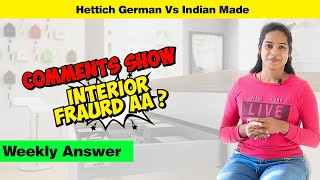 Hettich Hinges  German Made vs Indian Made  Comments Show  W01  Tamil  Kitchen Cabinet [upl. by Noiek]