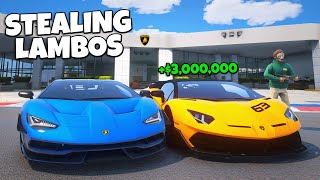 Robbing Lamborghini Dealership in GTA 5 RP [upl. by Akirrehs332]