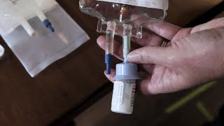 How To Administer IV Medication Using Gravity Infusion  Sutter Infusion Pharmacy Services [upl. by Hairehcaz]