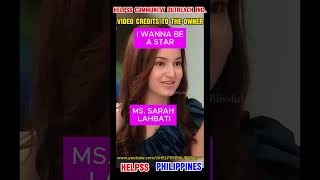 SARAH LAHBATI quotI WANNA BE A STARquot viralvideo funny buhayartista [upl. by Janina925]