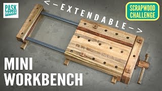 Mini Workbench Extendable  Scrapwood Challenge Ep18 [upl. by Mizuki530]