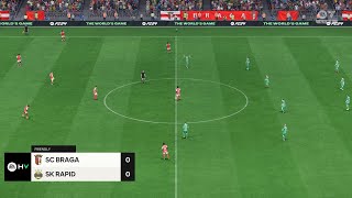 Sporting Braga vs SK Rapid Wien 22082024 UEFA Europa League EA FC 24 [upl. by Delogu]