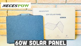 NECESPOW 60W Portable Folding Solar Panel [upl. by Eldorado]