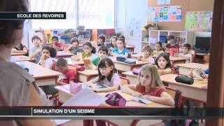 Simulation dun séisme à lécole des Révoires [upl. by Alderson]