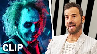 Justin Theroux on seeing Michael Keaton on set for the first time in Beetlejuice Beetlejuice [upl. by Nile]