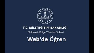 Ebys Belgenet Dersleri Ders 27  Ebysde Eİmza Servisi Kurulumu [upl. by Giacomo]