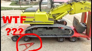 rc heavy excavator transport fail rc trucks and machines in action [upl. by Oiled]