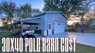 Cost To Build A 30x40 Pole Barn [upl. by Micah]