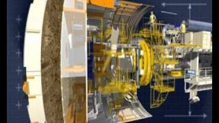 Tunnel excavation with NFM Technologies slurry tunnel boring machines [upl. by Eyahs835]