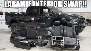 FULL RAM LARAMIE INTERIOR SWAP TRADESMAN UPGRADES [upl. by Gniliem843]