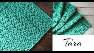 How to crochet an easy single row repeat shawl  crochet rectangular shawl tutorial [upl. by Rehpotsihc11]