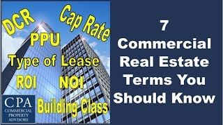 7 Commercial Real Estate Terms You Should Know [upl. by Orhtej]