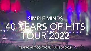 Simple Minds  40 Years Of Hits  Live in Taormina 12072022 4K [upl. by Ronal489]