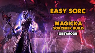 ESO  Easy Sorc  Magicka Sorcerer PVE Build  Greymoor [upl. by Dorinda240]