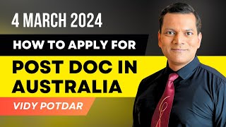 How to Apply for Post Doc in Australia  Mastering Postdoc Applications [upl. by Anatnahs]