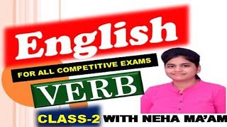 1 May 2020 Verb  Class 2 By Neha Maam  Vedican  English For Competitive Exams [upl. by Iatnwahs]