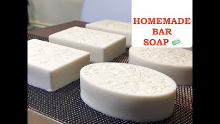 HOW TO MAKE A HOMEMADE BAR SOAP FROM SCRATCH [upl. by Llenhoj599]