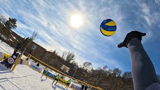 SNOW VOLLEYBALL FIRST PERSON 2023  Highlights [upl. by Htiduy]