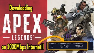 Downloading Apex Legends at 1000Mbps1Gbps  Gigabit Internet [upl. by Kimber]