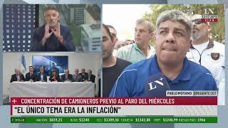 Pablo Moyano desde la concentración de camioneros quotEl presidente es empleado de las corporacionesquot [upl. by Sahpec]