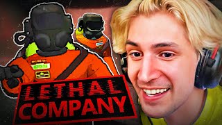 XQC PLAYS LETHAL COMPANY Part 1 [upl. by Enicar215]