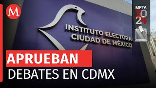 IECM anuncia 3 debates entre candidatos a Jefatura de Gobierno de CdMx [upl. by Trub542]