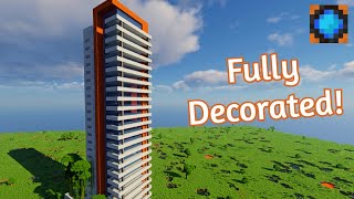 Minecraft Modern Skyscraper Tutorial 11  Apartments  Restaurant and Bookstore  Full Tutorial [upl. by Aicirt]