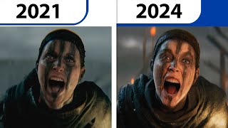 Hellblade 2  2021 Gameplay VS 2024 Final Version  Graphics Comparison Analista de Bits [upl. by Aigneis9]