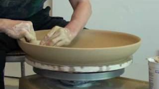 5 Throwing a Large Platter on the Pottery Wheel with HsinChuen Lin [upl. by Atarman]