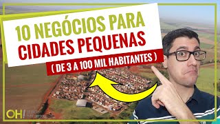 10 NEGÓCIOS PARA CIDADES PEQUENAS DE 3 A 100 MIL HABITANTES  EMPREENDA NEGÓCIOS LUCRATIVOS [upl. by Elleined]