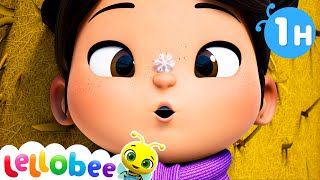 The Snowflake Song 🌻Lellobee City Farm  Kids Playhouse Song Mix [upl. by Ertnod631]