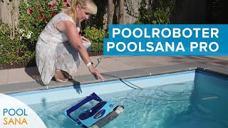 Poolroboter POOLSANA PRO im Einsatz  POOLSANA [upl. by Berriman146]