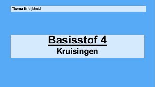 VMBO 3  Erfelijkheid  Basisstof 4 Kruisingen [upl. by Corella]