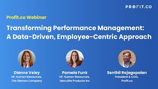 Profitco Webinar Transforming Performance Management A DataDriven EmployeeCentric Approach [upl. by Gomer]