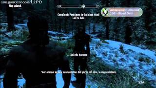 Elder Scrolls V Skyrim  Werewolf Transformation Blood Oath [upl. by Thorsten982]