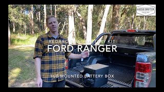 Ford Ranger  Mazda BT50 Redarc Tub Mount Dual Battery kit [upl. by Arretnahs593]