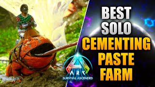 THE BEST SOLO CEMENTING PASTE FARM in Ark Survival Ascended [upl. by Bennink]