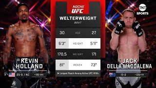 Kevin Holland Vs Jack Della Maddalena UFC 4 FULL FIGHT UFC NOCHE [upl. by Rimahs]