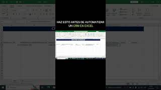 HAZ ESTO ANTES DE AUTOMATIZAR UN CRM EN EXCEL [upl. by Casper]