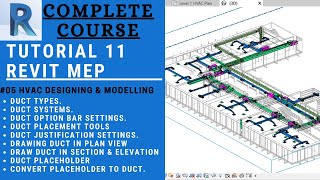 TUTORIAL 11  HVAC DESIGNING amp MODELLING 05  REVIT MEP 2020 [upl. by Mohr]