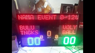 Papan skor badminton bulutangkis dan voly voli dengan nama tim dan event [upl. by Marcello]