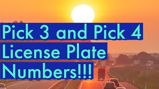 Pick 3 and Pick 4 License Plate Numbers [upl. by Ignatz310]