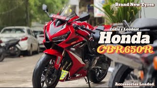 CBR 650R in Brand New Condition At All About Bikes In Delhi honda hondacbr cbr650r inline4 [upl. by Hnad]