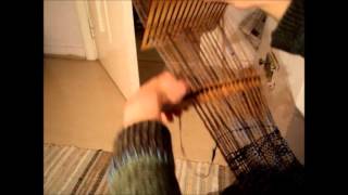 Rigid heddle backstrap weaving weaving a scarf for a quick weaving project easy for beginners [upl. by Wiltz533]