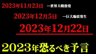 2023年に起こる恐怖の大予言。未来人か警告する地球規模の大危機【 都市伝説 予言 暴露 地震 】 [upl. by Skipp875]