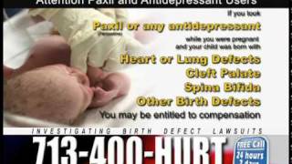 Paxil Birth Defects Lawyers for Baby Heart Problems and Spina Bifida [upl. by Annahtur360]