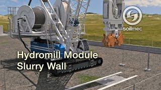 Hydromill Module SH 50 DiaphragmSlurry walls Soilmec 150m amp 250 mt deep [upl. by Ocisnarf]