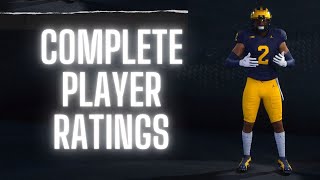 EA College Football 25  All Player Ratings [upl. by Marl383]