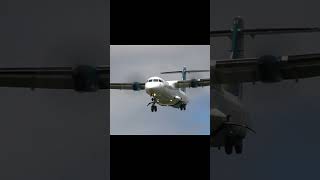 ATR 72 Landing At Birmingham Airport aviation [upl. by Etteniotna685]