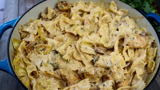 Creamy Cajun Chicken amp Sausage Bow Tie Pasta Recipe  Pasta Recipes  Pasta Ideas [upl. by Irt]